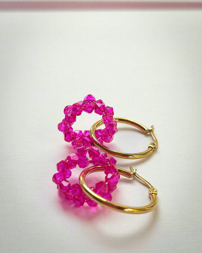 Pink Sorbet ✦ Bold Jewellery, Hot Pink, Hoops, Whimsical Accessories
