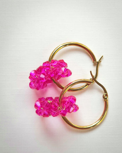 Pink Sorbet ✦ Bold Jewellery, Hot Pink, Hoops, Whimsical Accessories