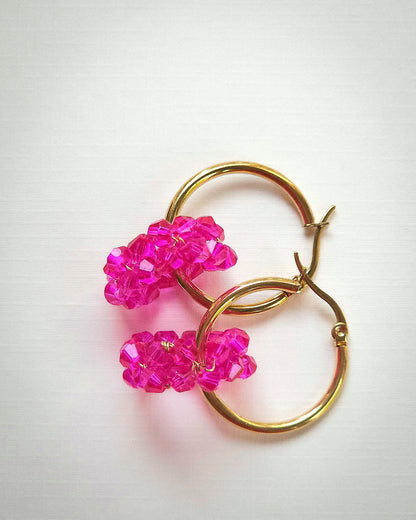 Pink Sorbet ✦ Bold Jewellery, Hot Pink, Hoops, Whimsical Accessories