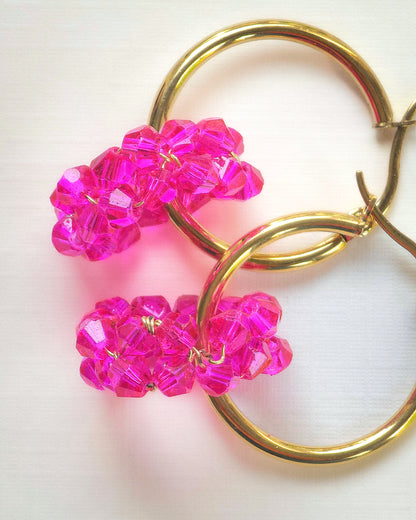 Pink Sorbet ✦ Bold Jewellery, Hot Pink, Hoops, Whimsical Accessories