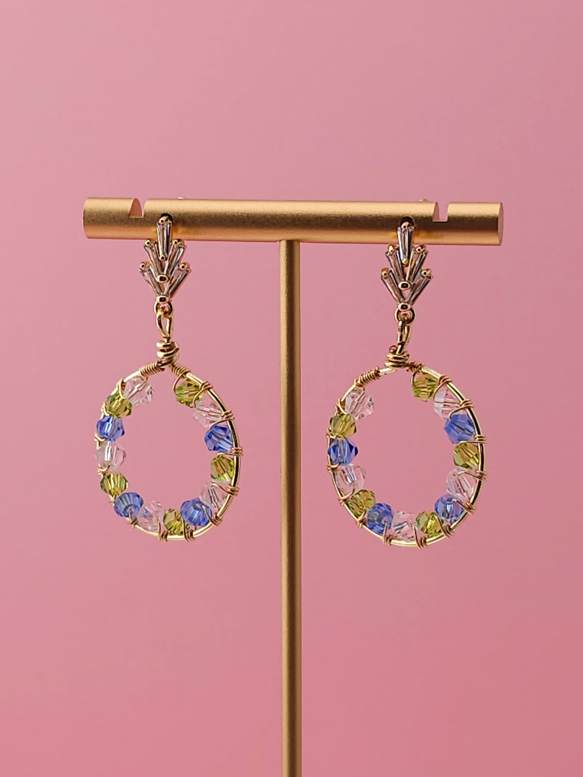 The Petals & Puddles Drops | Nature-Inspired 18k Gold Plated Jewellery