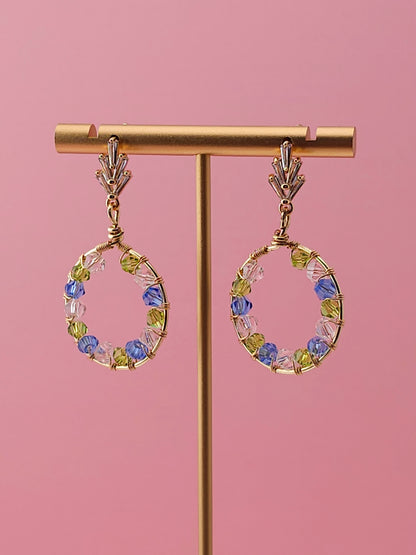 The Petals & Puddles Drops | Nature-Inspired 18k Gold Plated Jewellery