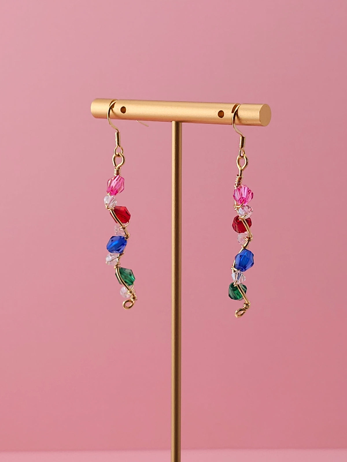 The Spiralling Stem Drops | Nature-Inspired 18k Gold Plated Jewellery