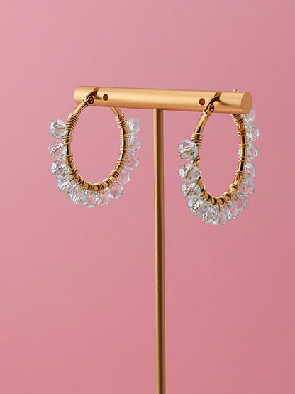 The Bluebell Hoops | Nature-Inspired 18k Gold Plated Jewellery