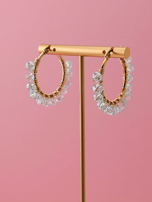 The Bluebell Hoops | Nature-Inspired 18k Gold Plated Jewellery