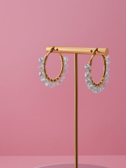 The Bluebell Hoops | Nature-Inspired 18k Gold Plated Jewellery