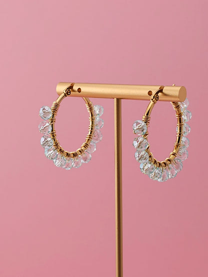 The Bluebell Hoops | Nature-Inspired 18k Gold Plated Jewellery