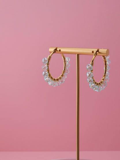 The Bluebell Hoops | Nature-Inspired 18k Gold Plated Jewellery