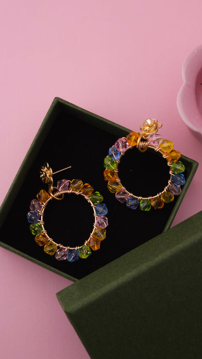 The Matriarch Bloom Drops | Nature-Inspired 18k Gold Plated Jewellery