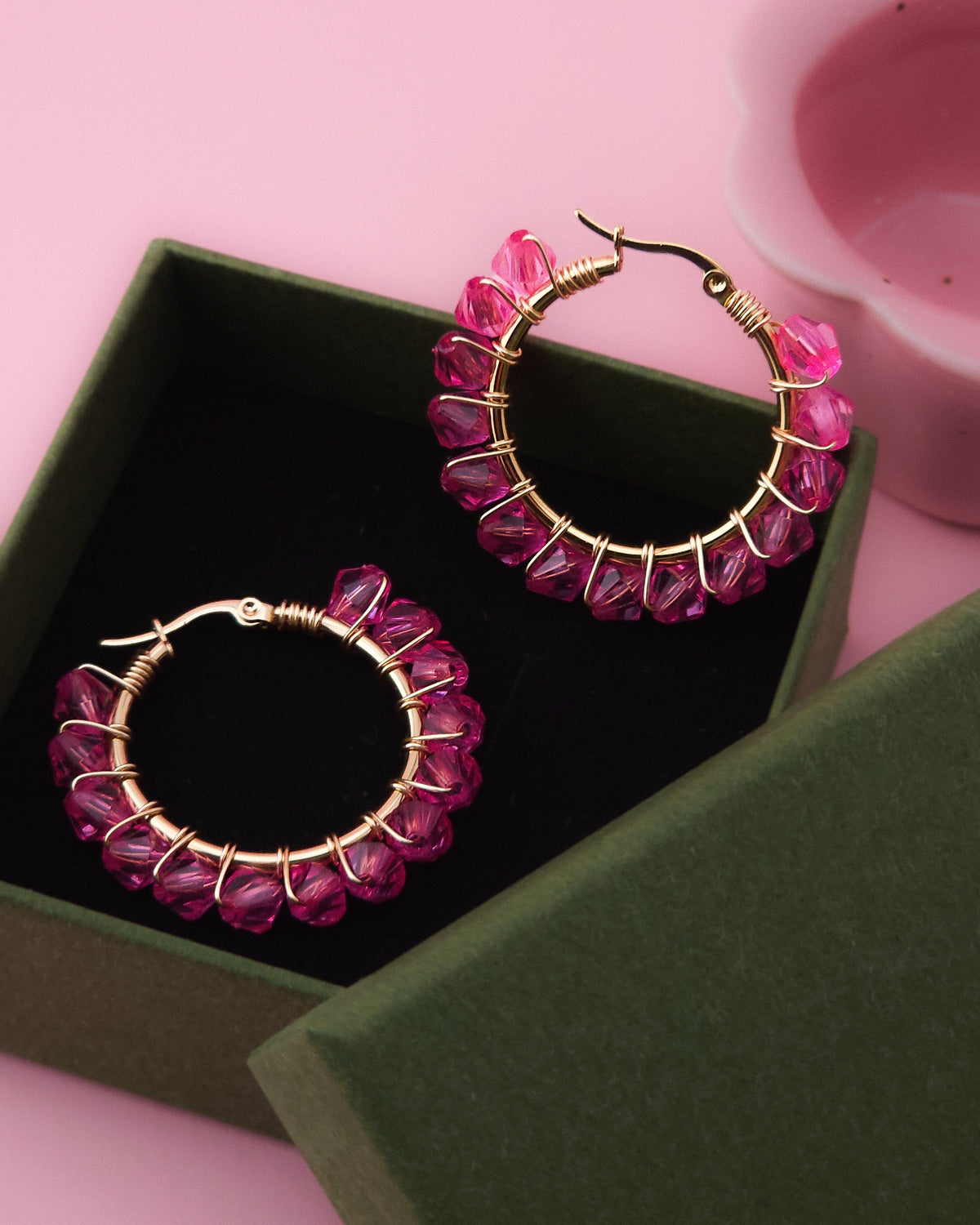 The Botanical Halo Hoops | Nature-Inspired 18k Gold Plated Jewellery