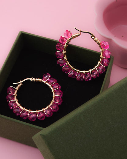The Botanical Halo Hoops | Nature-Inspired 18k Gold Plated Jewellery