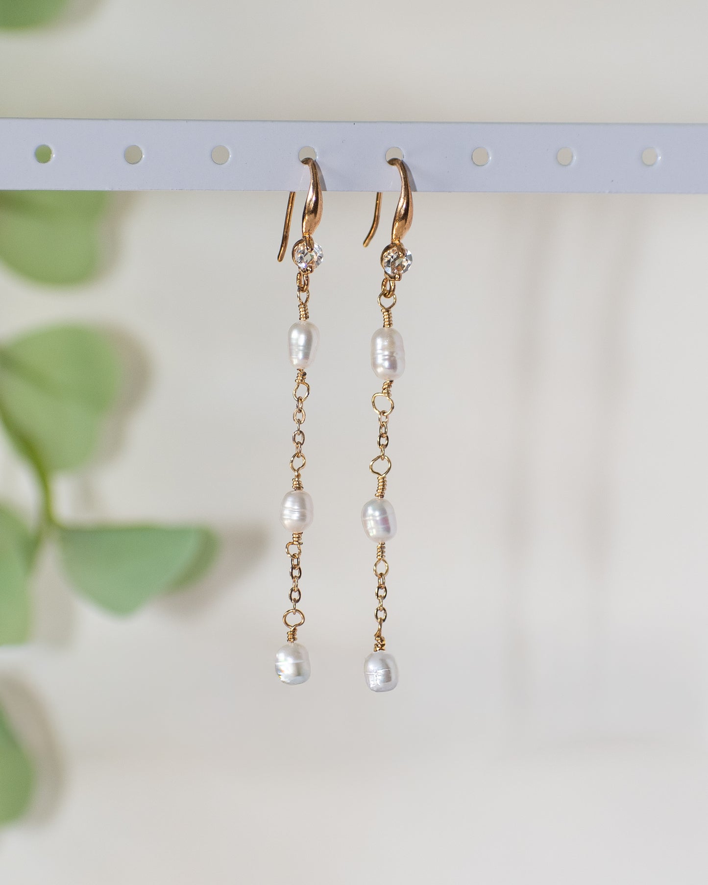 Bridal Elegance: Mini Pearl Triple Drop Earrings, Perfect for Bride, Bridal Party, Bridesmaids