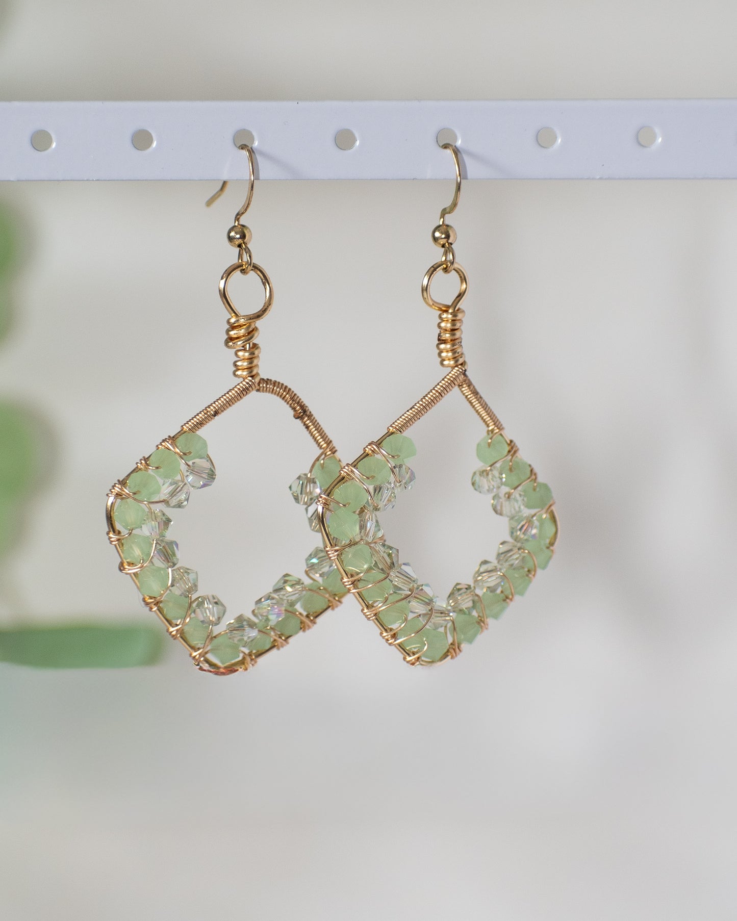 Lightweight Glass Wire Wrapped Earrings, Perfect for Summer Nights Out