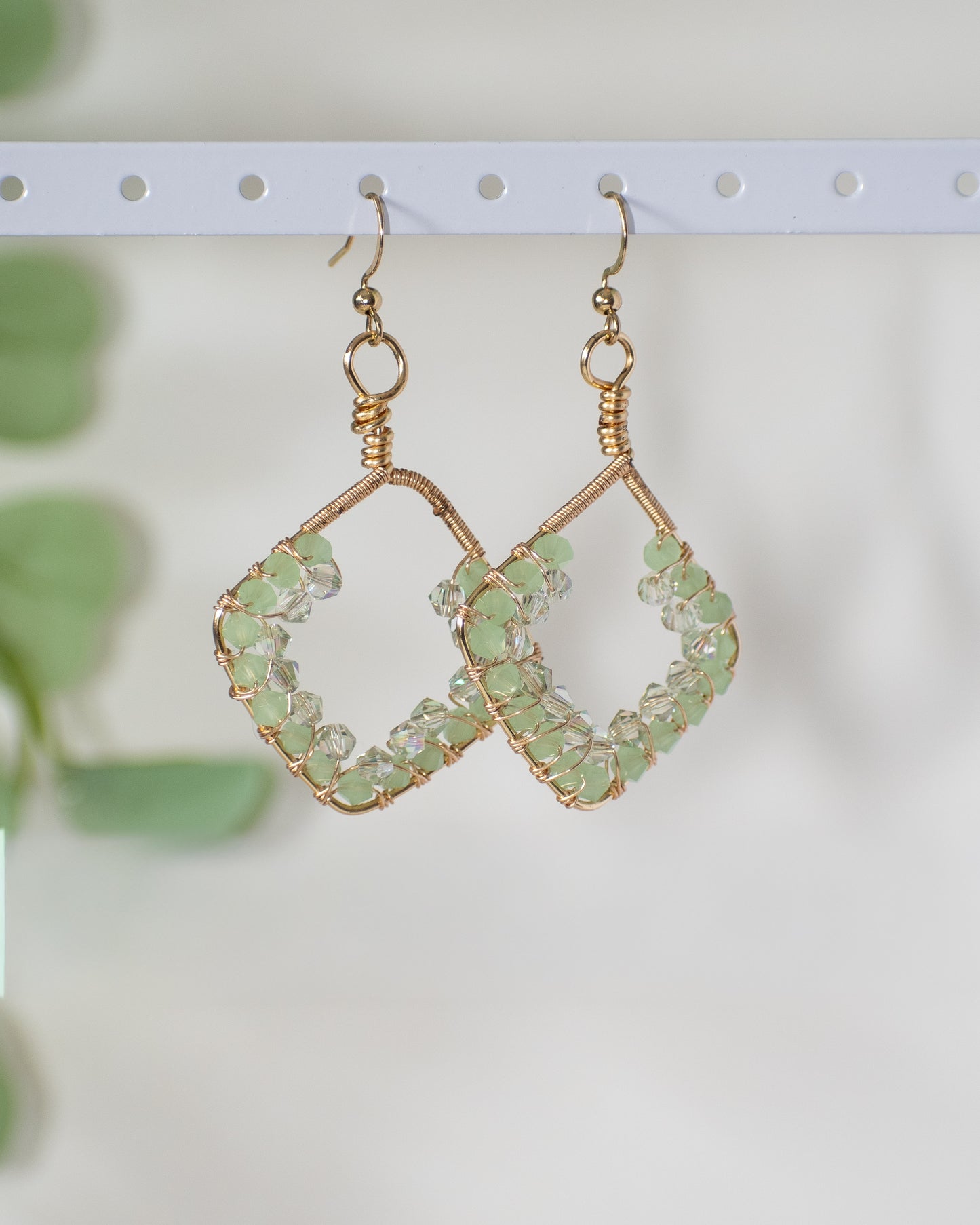 Lightweight Glass Wire Wrapped Earrings, Perfect for Summer Nights Out