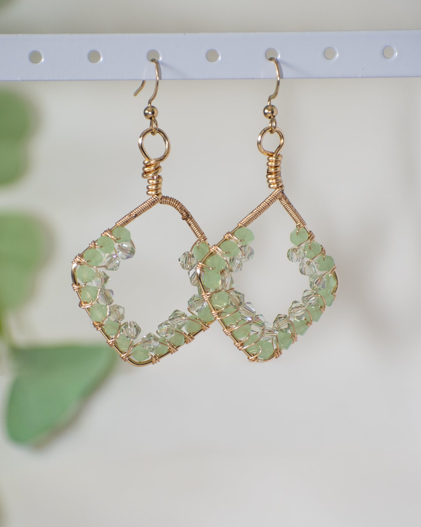 Lightweight Glass Wire Wrapped Earrings, Perfect for Summer Nights Out