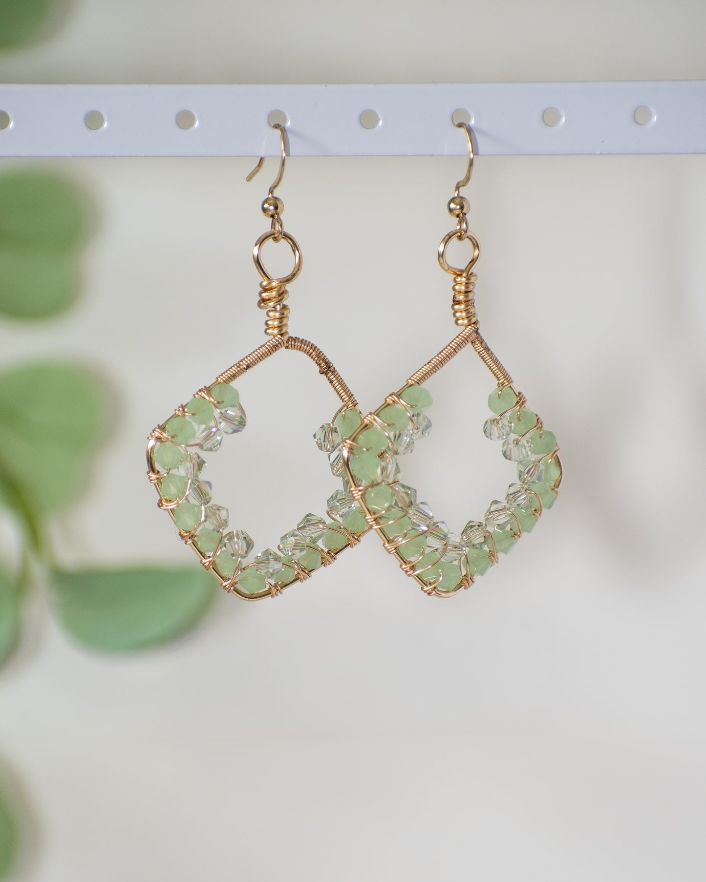 Lightweight Glass Wire Wrapped Earrings, Perfect for Summer Nights Out