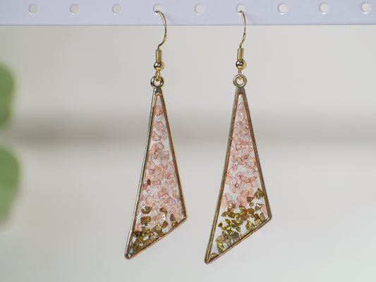 Spring Inspired Crushed Glass Lightweight Earrings