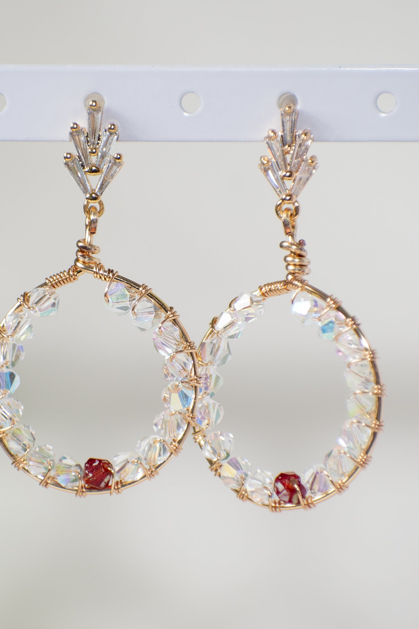 Be Kind: Glass Wire Wrapped Earring, Perfect for Valentines Day