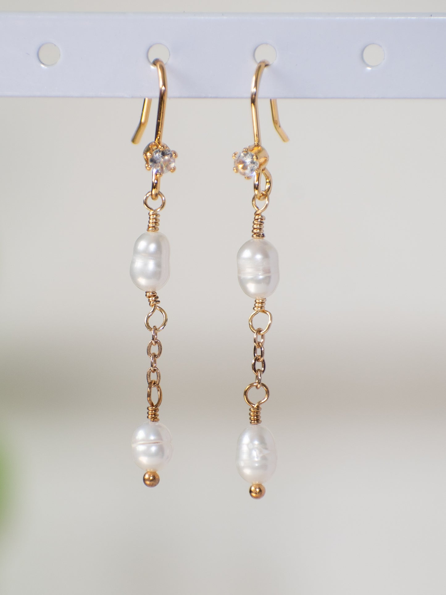 Bridal Simplicity: Freshwater Pearl Bridal Drop Earrings
