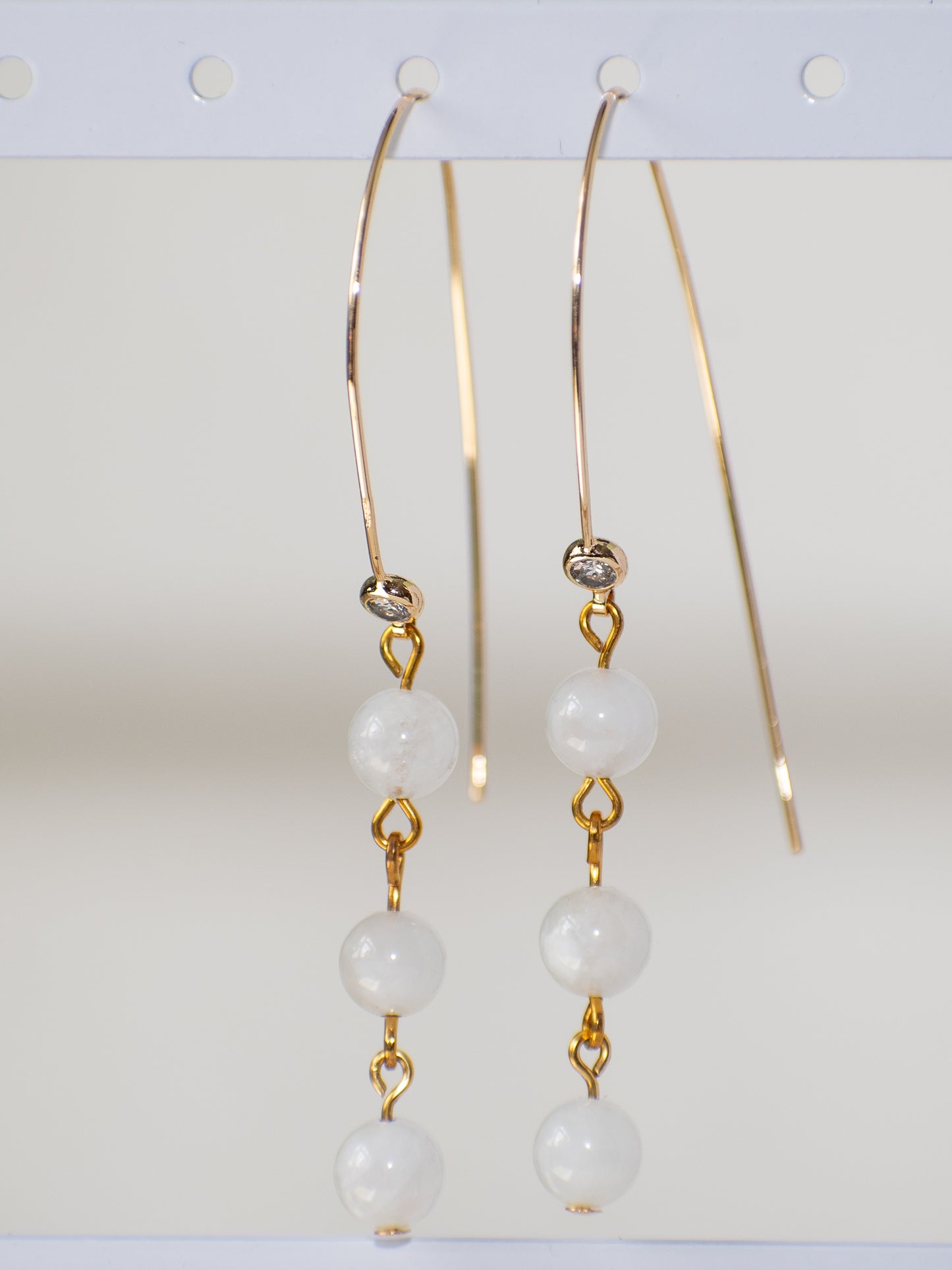 Bridal Rain Drops: Moonstone Bridal, Bridesmaids, Bridal Party Earrings