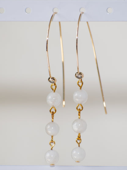 Bridal Rain Drops: Moonstone Bridal, Bridesmaids, Bridal Party Earrings