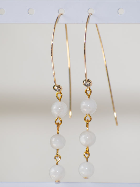 Bridal Rain Drops: Moonstone Bridal, Bridesmaids, Bridal Party Earrings