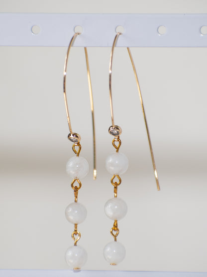 Bridal Rain Drops: Moonstone Bridal, Bridesmaids, Bridal Party Earrings