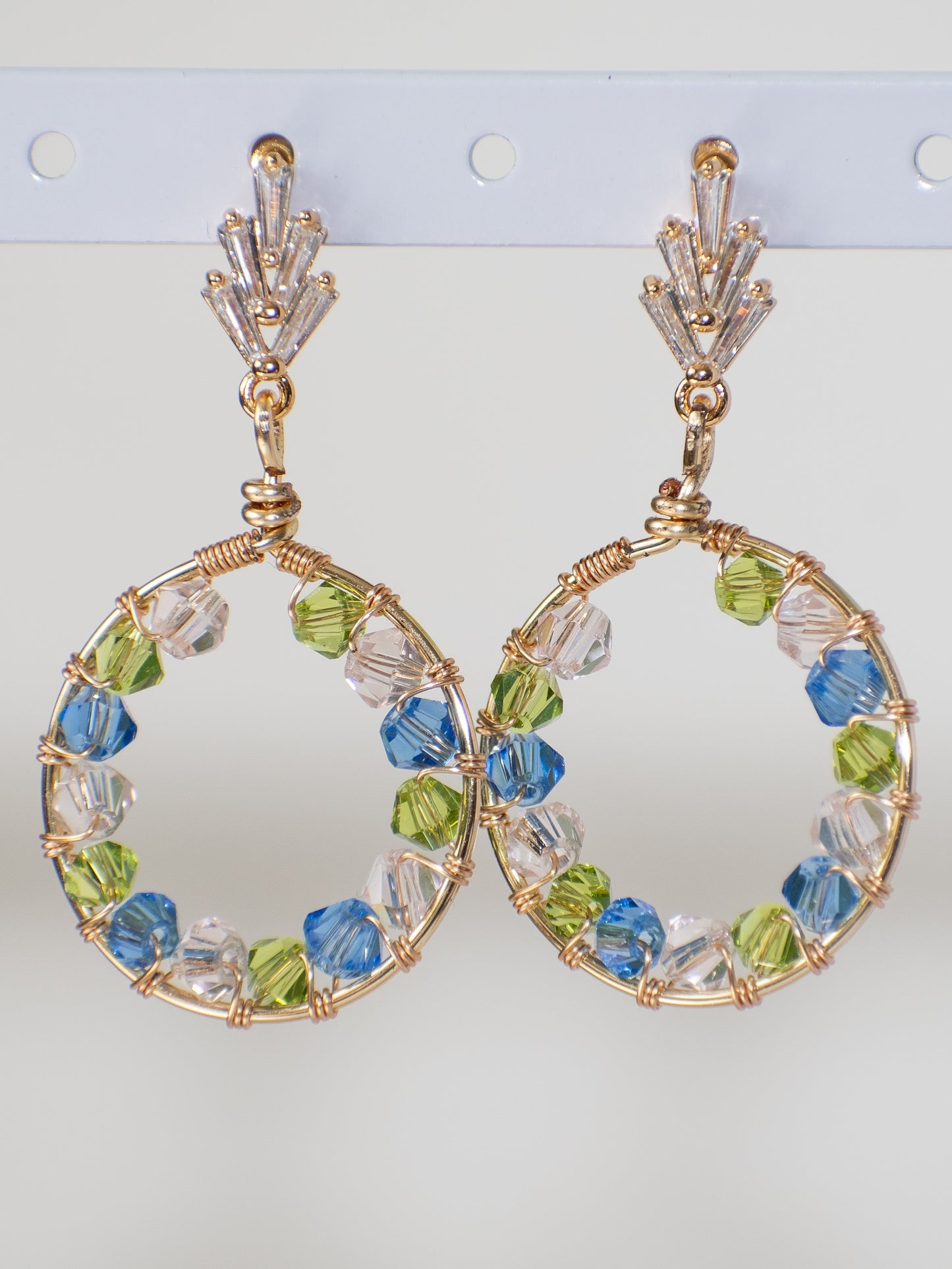 Petals & Puddles: Spring Inspired Unique Wire Wrapped Earring