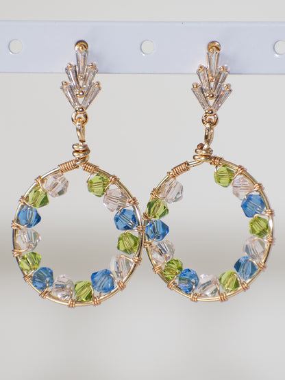 Petals & Puddles: Spring Inspired Unique Wire Wrapped Earring