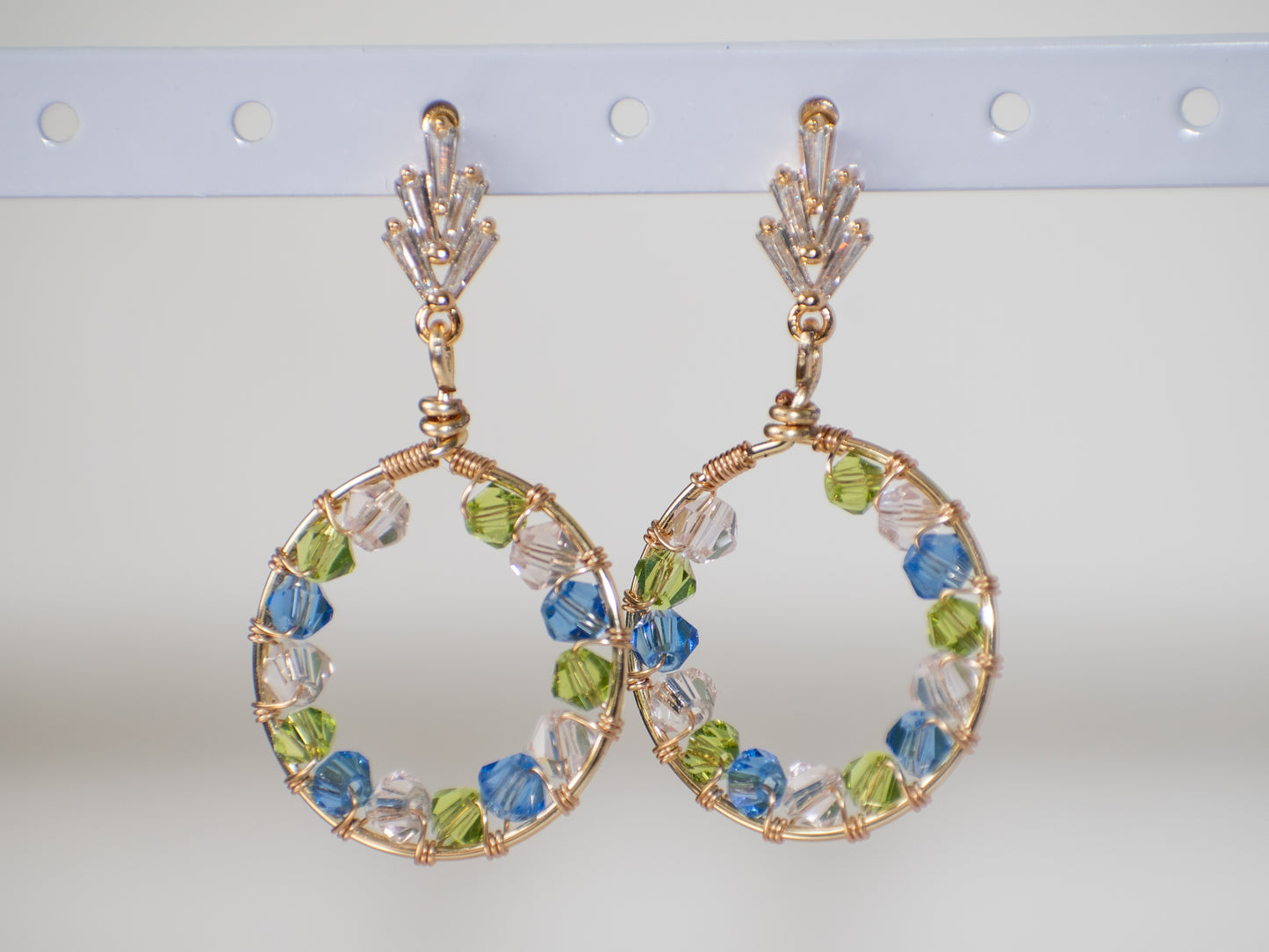 Petals & Puddles: Spring Inspired Unique Wire Wrapped Earring