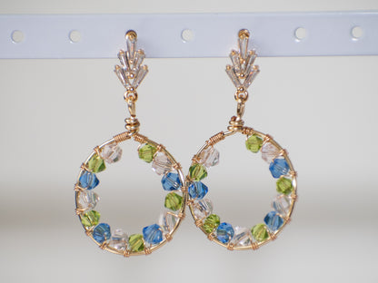 Petals & Puddles: Spring Inspired Unique Wire Wrapped Earring