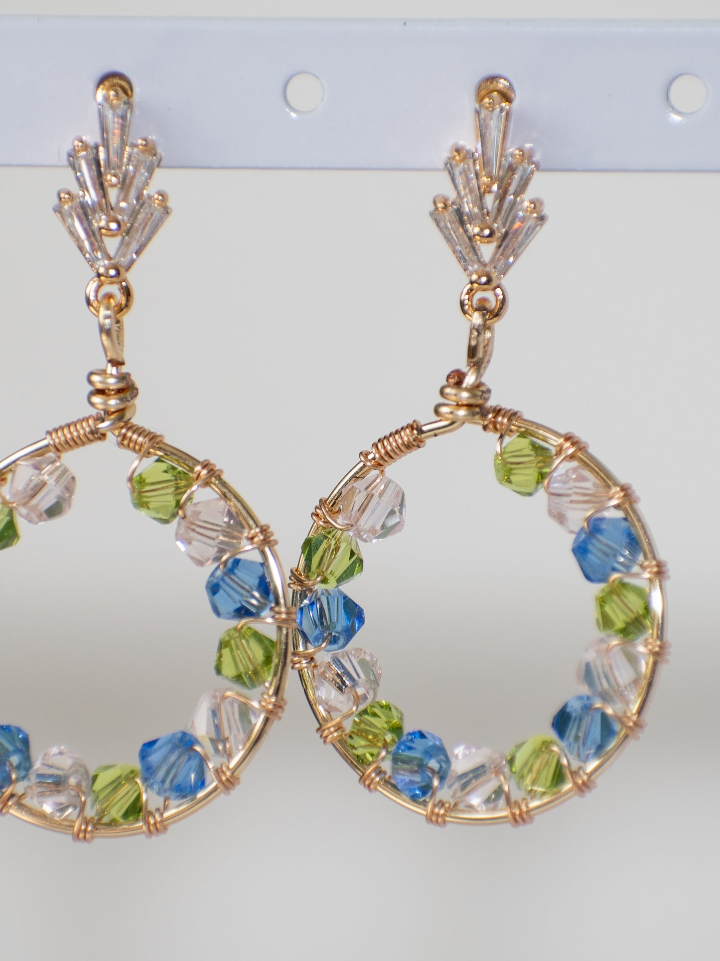 Petals & Puddles: Spring Inspired Unique Wire Wrapped Earring