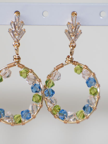 Petals & Puddles: Spring Inspired Unique Wire Wrapped Earring
