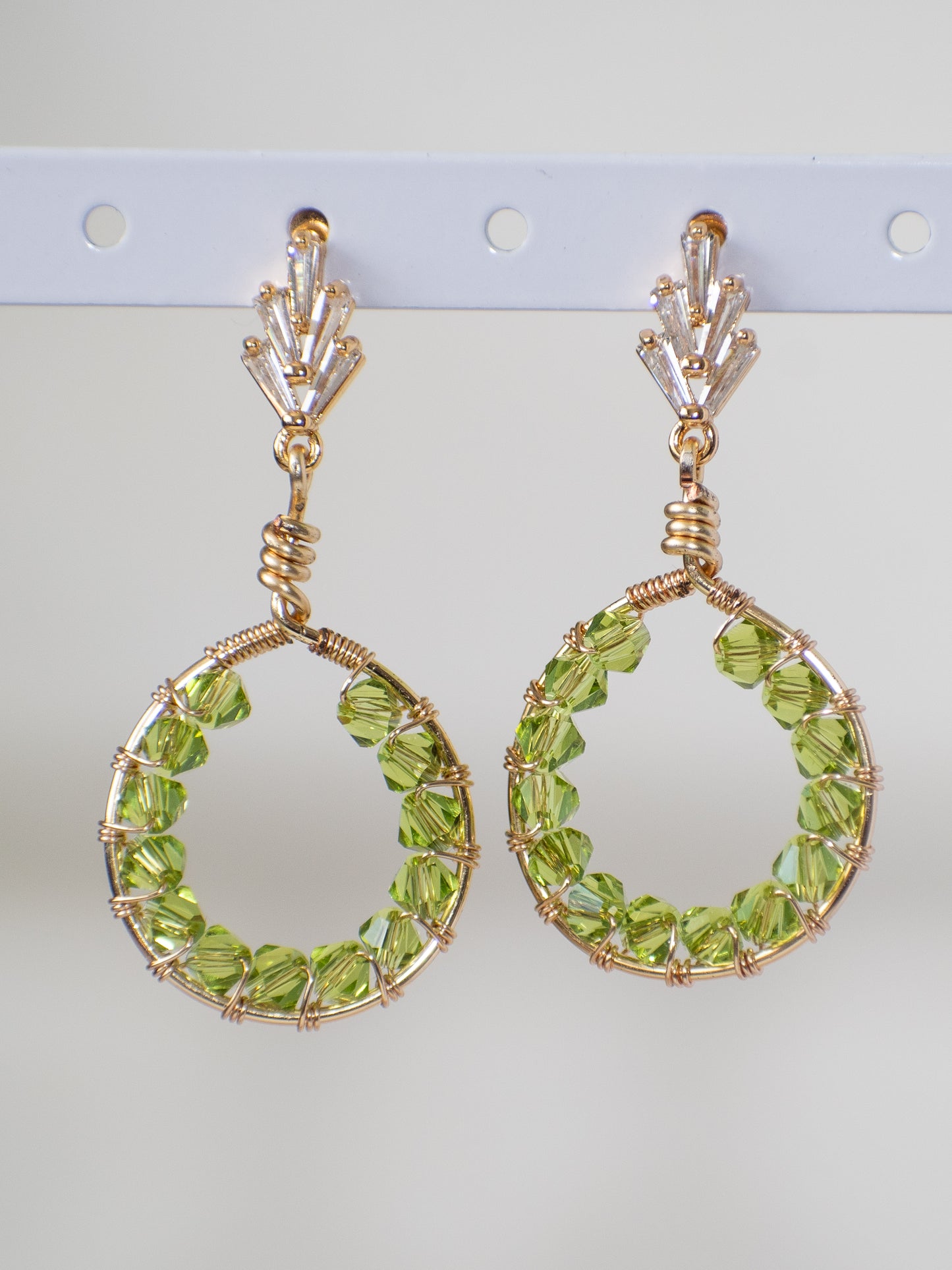 Grass Green Bridesmaid Earrings: Perfect Wedding Jewellery