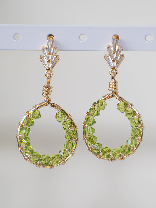 Grass Green Bridesmaid Earrings: Perfect Wedding Jewellery