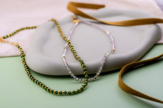 Aida Crystal & 24k Gold Plated Necklace