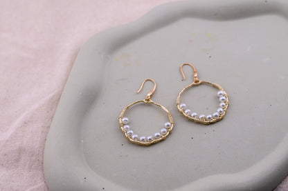 The Seraphina Pearl Drop Hoops