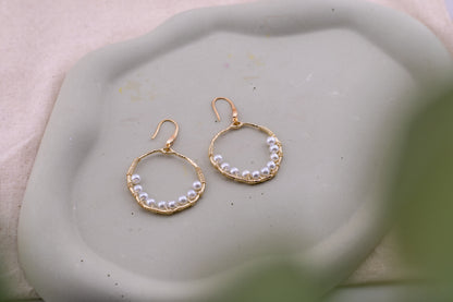 The Seraphina Pearl Drop Hoops