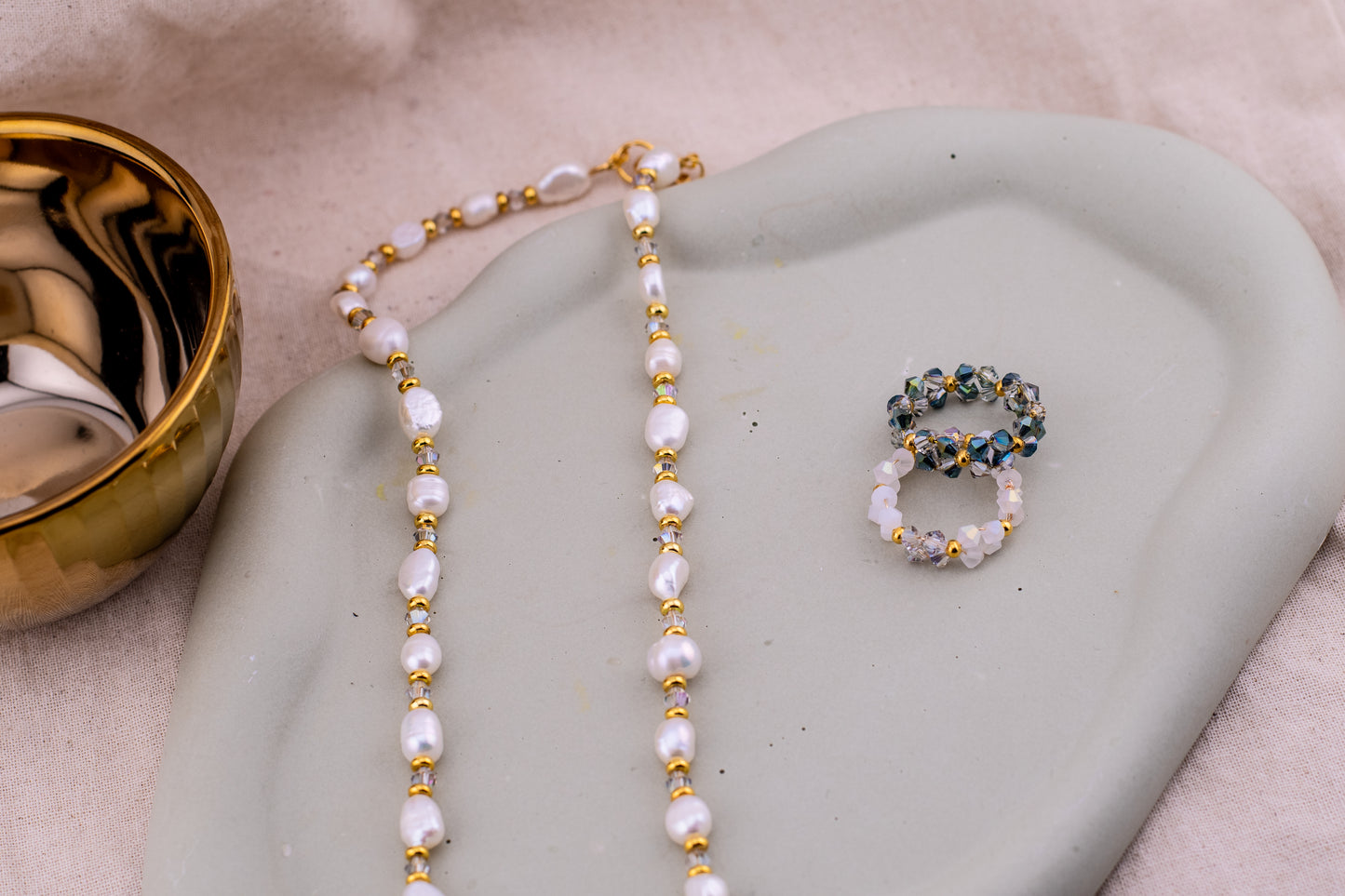 Stella Ring, Glass & Wire Wrapped Custom Ring