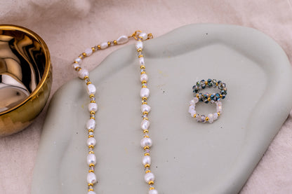 Stella Ring, Glass & Wire Wrapped Custom Ring