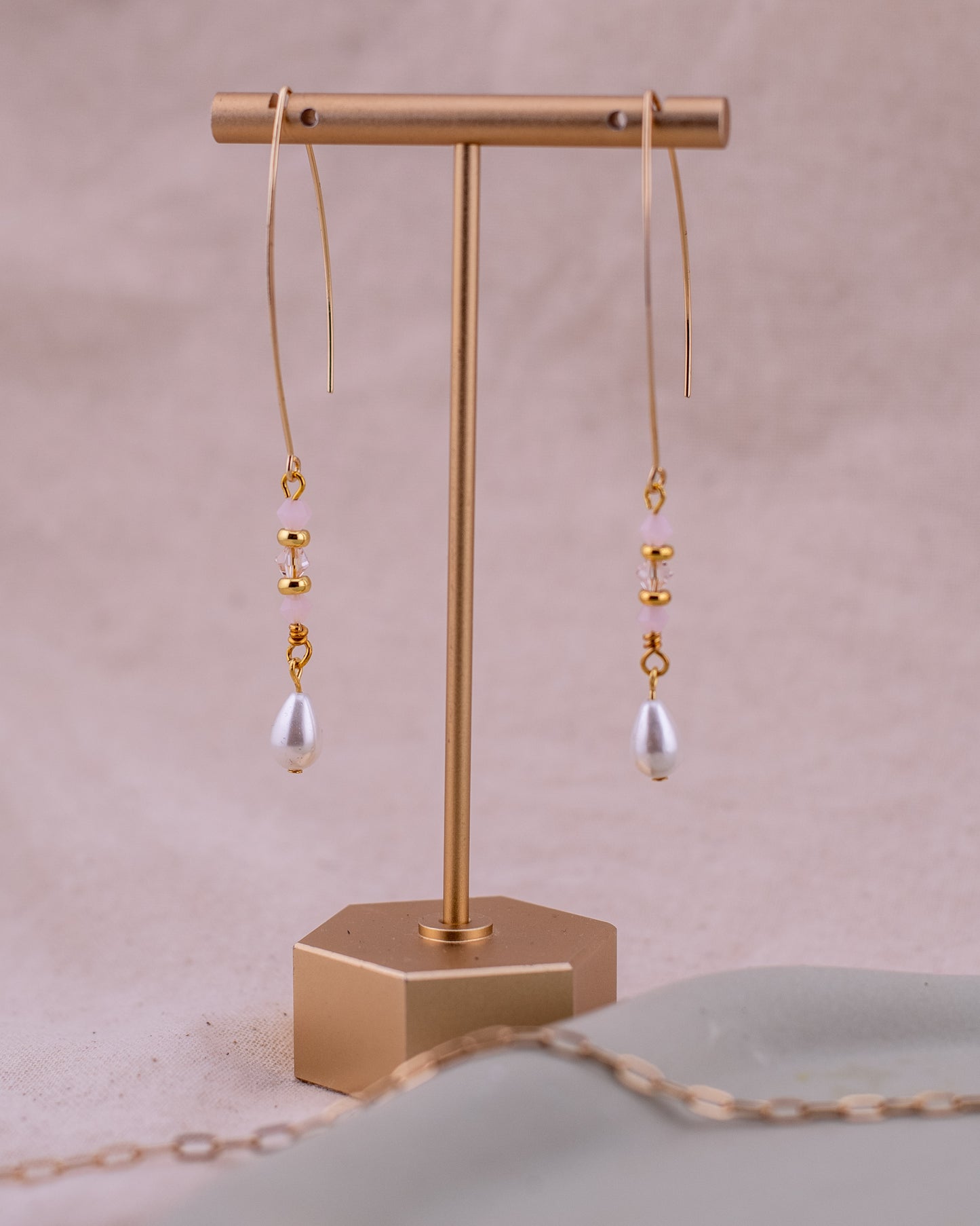 The Rosé Willow Threader Earrings