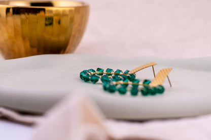 The Emerald Grove Halo Earrings