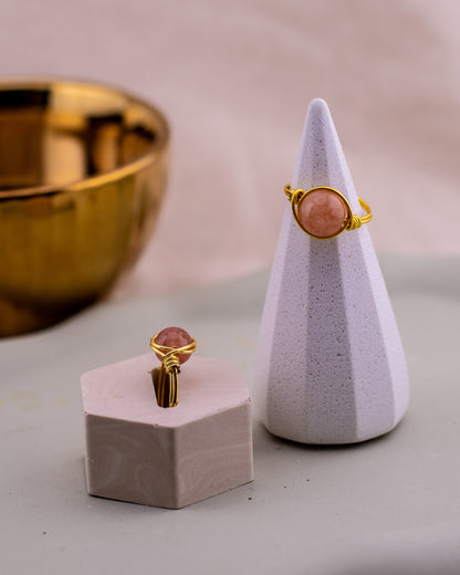 The Solstice Sunstone Ring