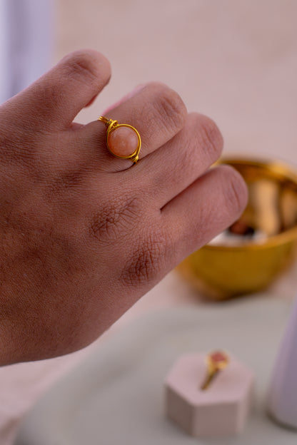 The Solstice Sunstone Ring