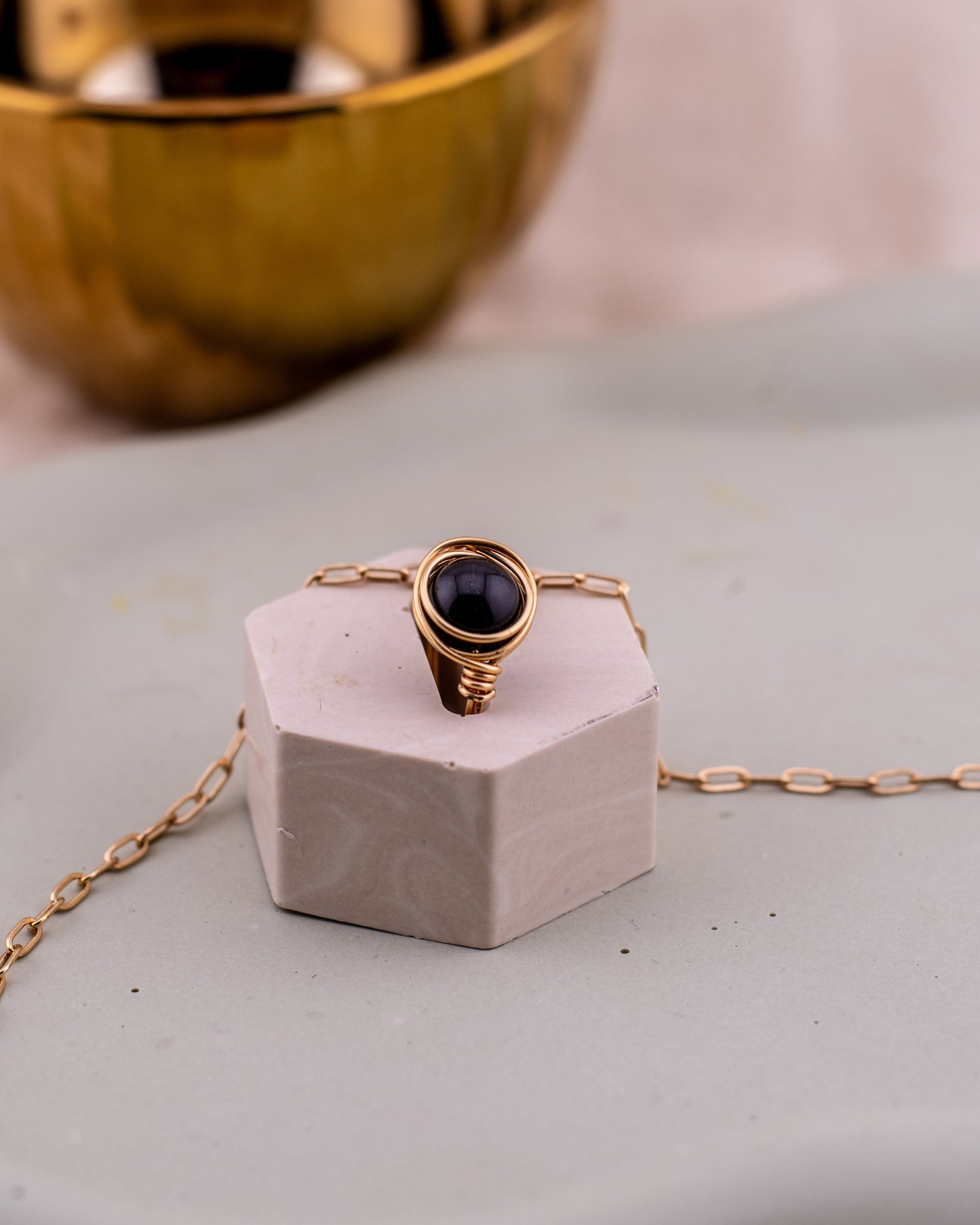 The Midnight Orbit Wire-Wrapped Ring