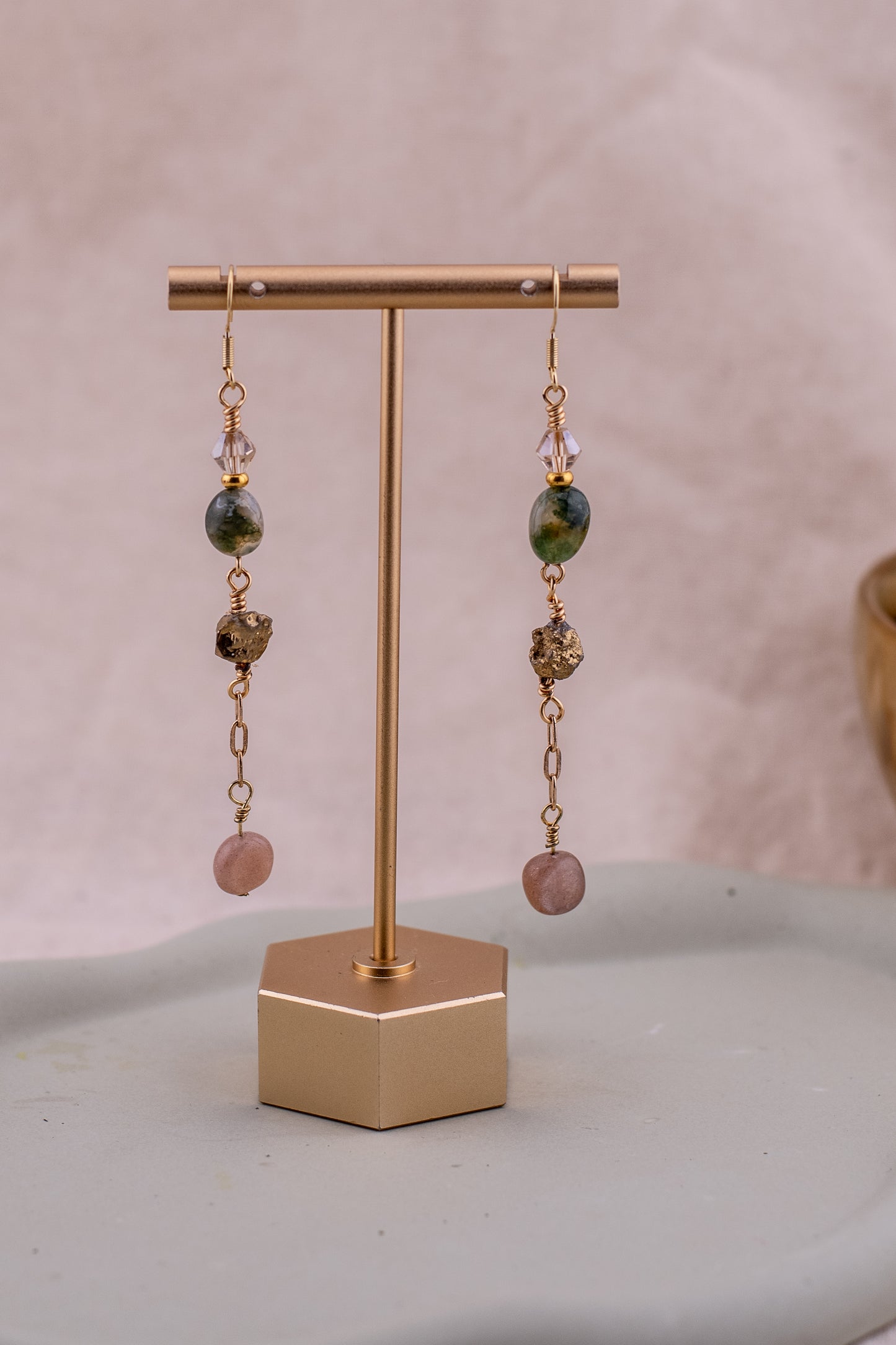 The Solstice Moss Drop Earrings