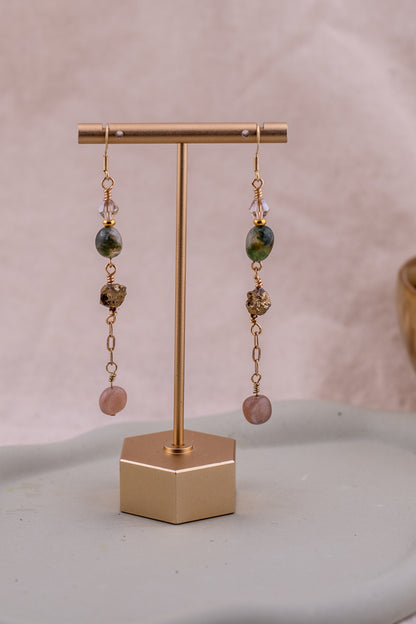 The Solstice Moss Drop Earrings