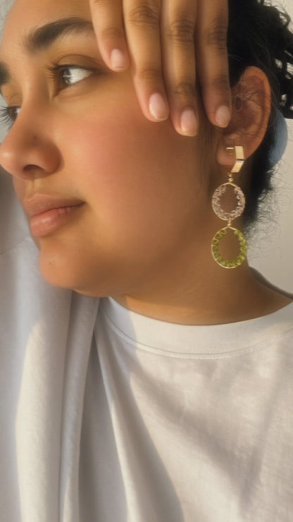 Double Royal Rounds: A One of a Kind Exquisite Glass Earrings