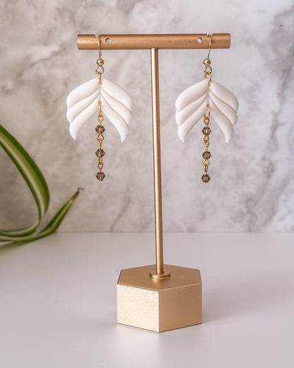 Bridal Arch Polymer Clay Lightweight Earrings with Glass