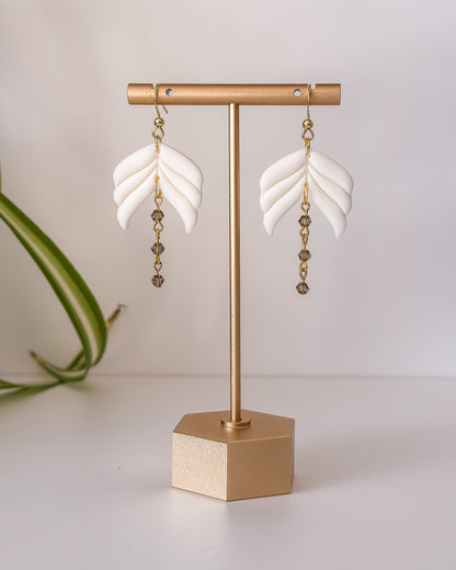 Bridal Arch Polymer Clay Lightweight Earrings with Glass